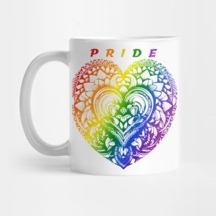 Pride Rainbow Heart Mug